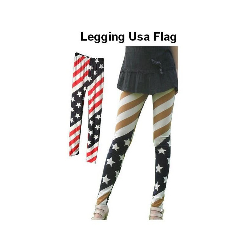 Legging USA flag beige