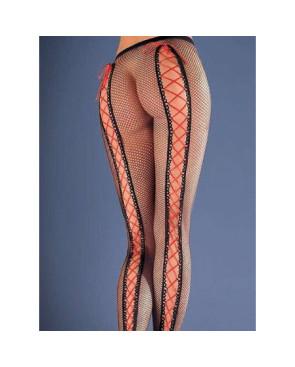 Collant resille à laçage rouge Gabriella 
