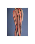 Collant resille à laçage rouge Gabriella