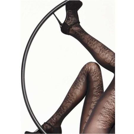 Collant semi dentelle Doré-Doré