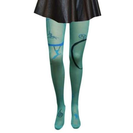 Collant Acrobate Berthe aux grands pieds Azur