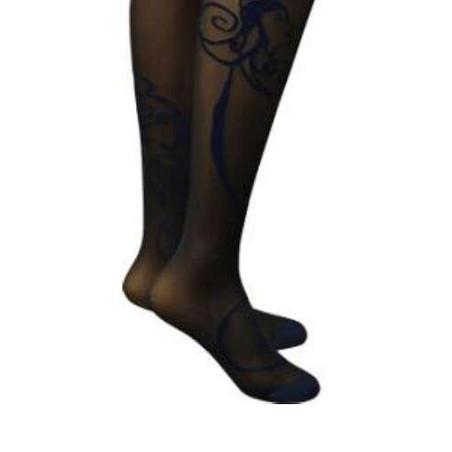 Collant Raiponce Berthe aux grands pieds noir Marine