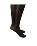 Collant Raiponce Berthe aux grands pieds noir Marine