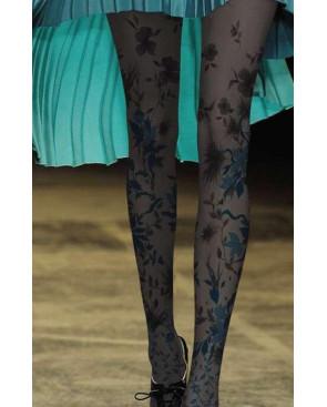Collant imprimé fleuri