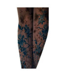 collant brunette fleuri