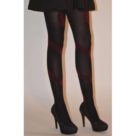 Collant spirale lurex festif