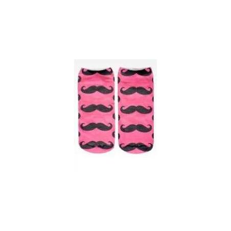 Socquettes moustaches roses LPC