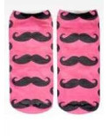 Socquettes moustaches roses LPC