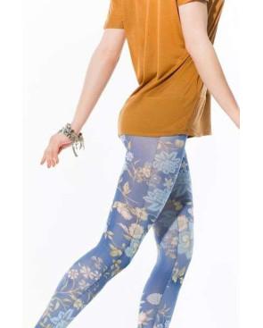  Collant farell imprimé vintage fleuri