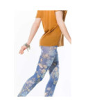 Collant farell imprimé vintage fleuri