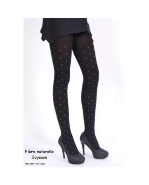  Collant d'hiver Plumetis noir