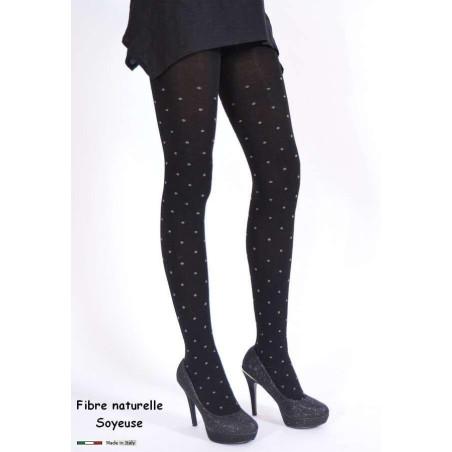  Collant d'hiver Plumetis noir