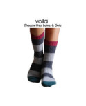 Chaussettes Laine et soie à Rayures Grises
