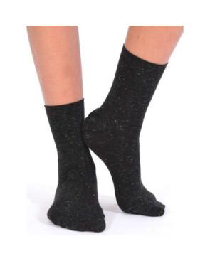 Chaussettes bord roulée coton lurex Brillant