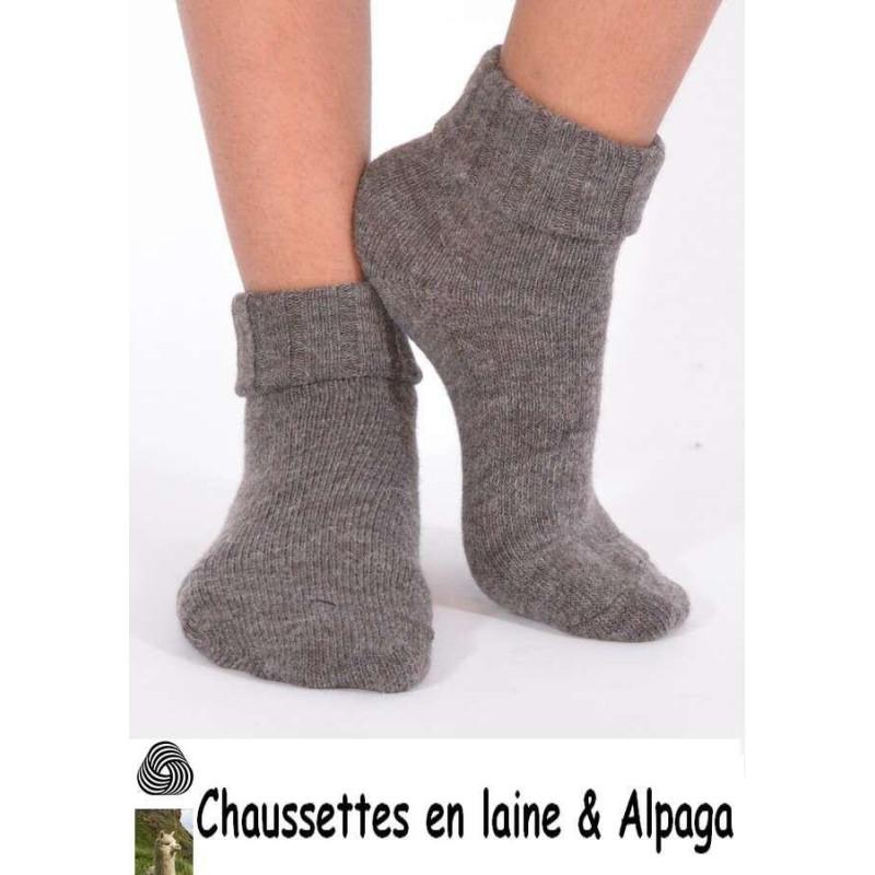 Chaussettes laine et alpaga bord confort