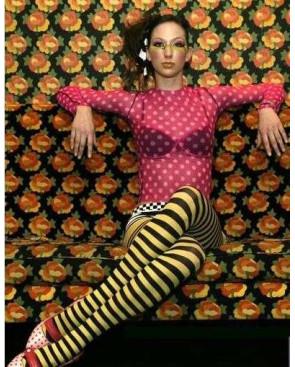  Collant Pamela MAnn Rayures Jaunes et noires