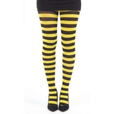 Collant Pamela MAnn Rayures Jaunes et noires