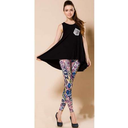 Leggings imprimé vintage Seventies blanc