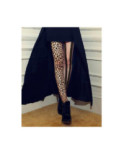 Collant asymétrique tatouage bête fauve