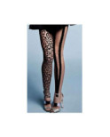 Collant asymétrique tatouage bête fauve