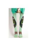 Collant Imprimé Papillon Gaze Vert