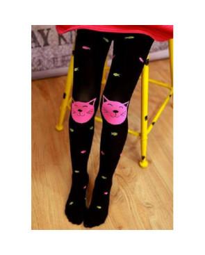 Collant Chat et petits  poissons
