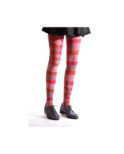 Collant Asymétrique arlequin et rayures