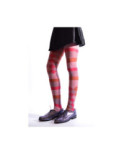 Collant Asymétrique arlequin et rayures