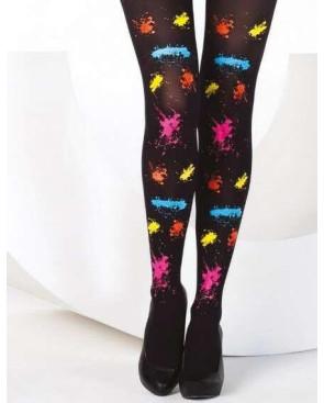 Collant Taches de peinture enfants noir