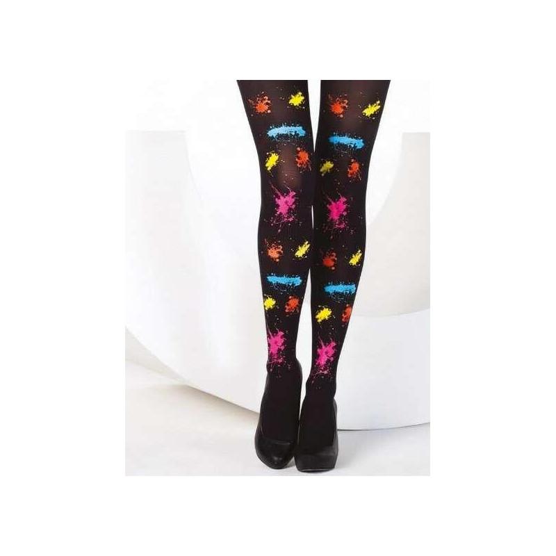 Collant Taches de peinture enfants noir