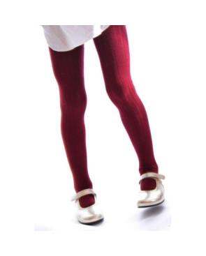 Collant coton enfant Grenat Ysabel Mora