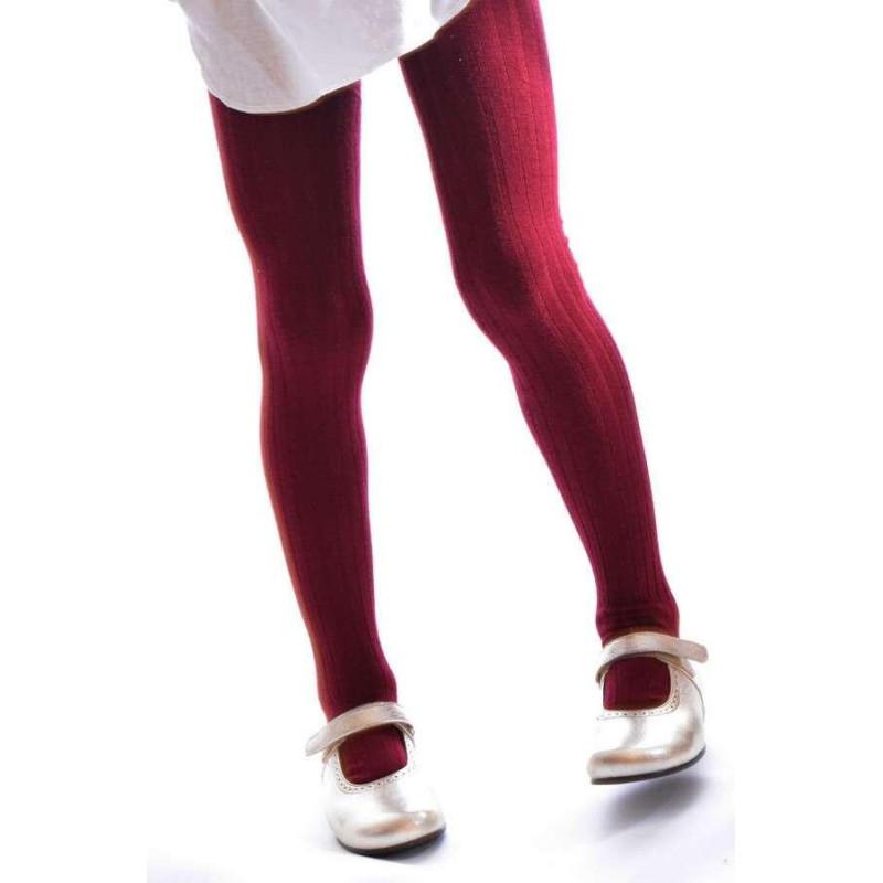 Collant coton enfant Grenat Ysabel Mora