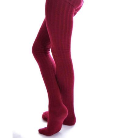 Collant coton enfant Grenat Ysabel Mora