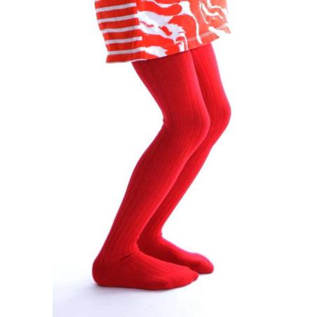 Collant coton enfant rouge Ysabel Mora