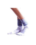 Chaussettes rebords plissés lurex argent