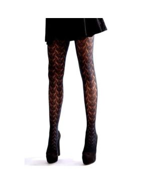 Collant Dentelle de coton noir Dolci Calze