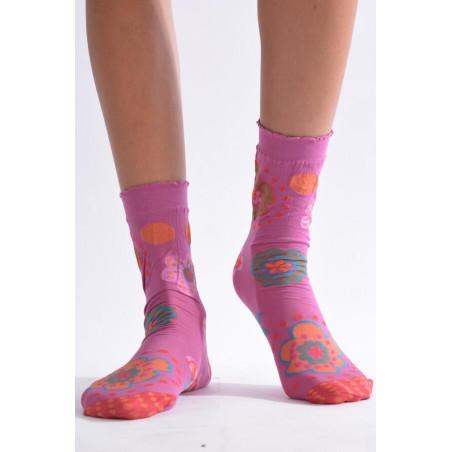 Chaussettes Dub et Drino Marguerite parme 