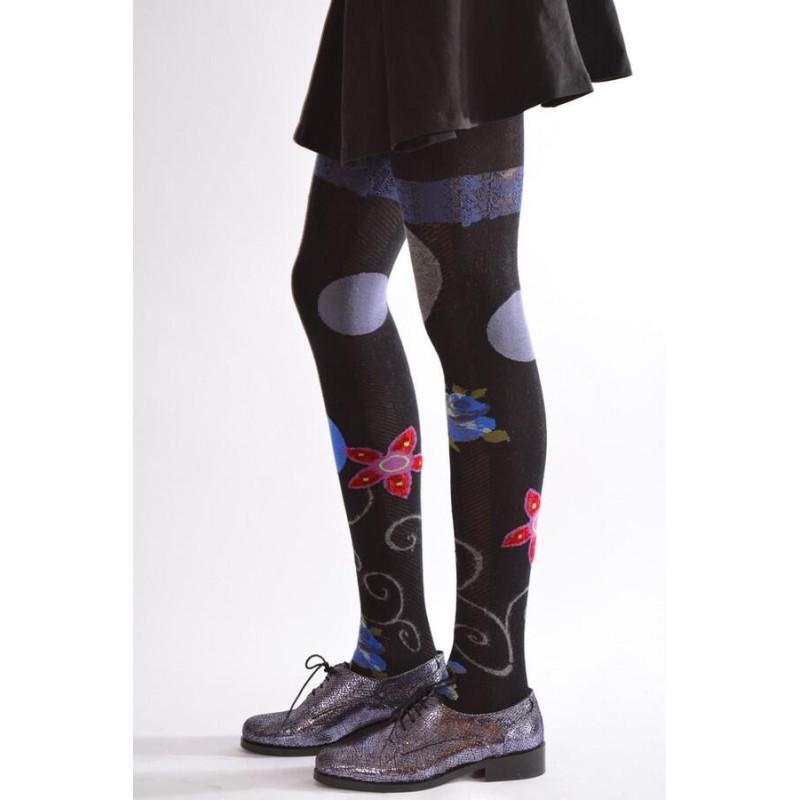 Collant chaud Fil de joie lotus bleu