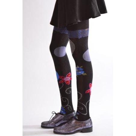 Collant chaud Fil de joie lotus bleu