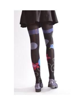 Collant chaud Fil de joie lotus bleu