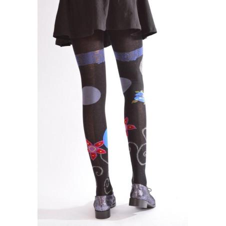 Collant chaud Fil de joie lotus bleu