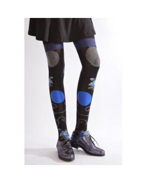  Collant chaud Fil de joie lotus bleu face