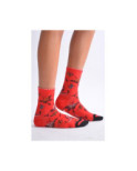 Chaussettes Fil de joie rouge Papillons