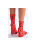 Chaussettes Fil de joie rouge Papillons