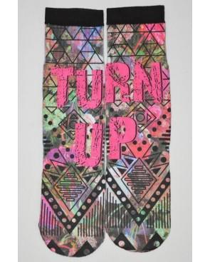 Chaussettes imprimé turn up