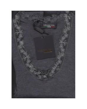  Chemise ML Col Rond Moretta 5347 fumo