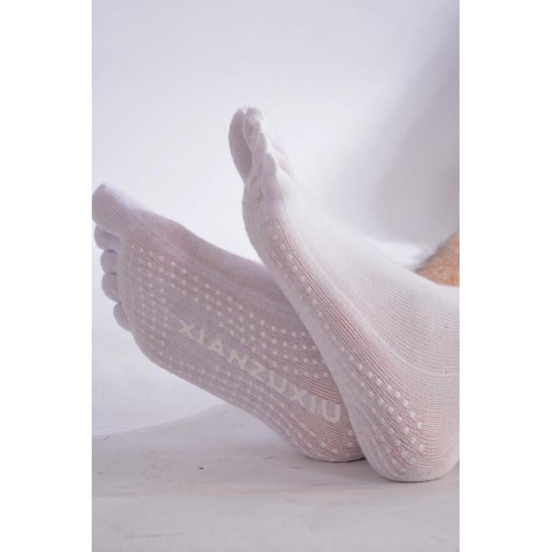 Chaussettes yoga japonaise  blanche  unisex