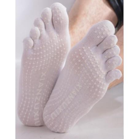 Chaussettes yoga japonaise  blanche  unisex