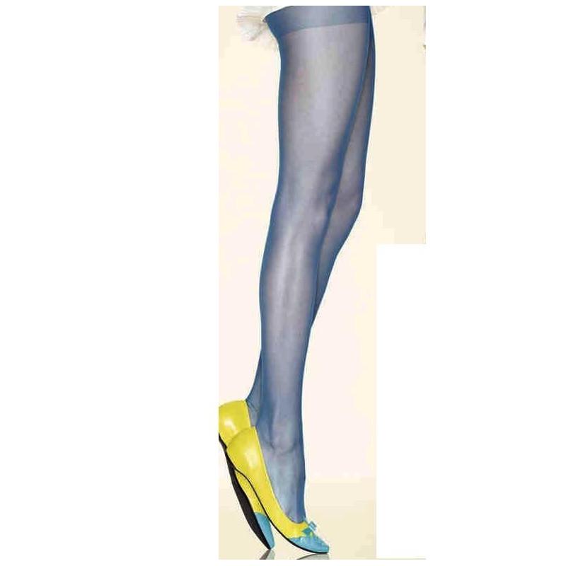 Collant fin bleu roi uni