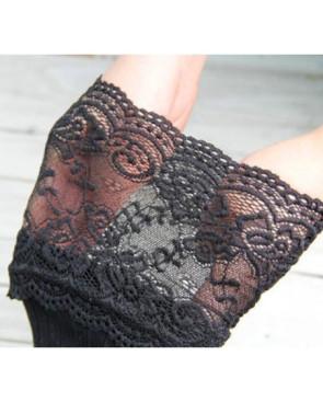 Jambière en coton et dentelle